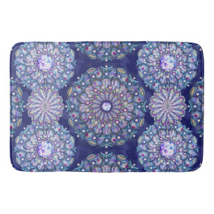 Tapis De Bain Rosace bleue
