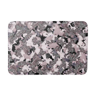 Tapis De Bain Rose Argent & Beauté Noir Gloss Glamour Fille