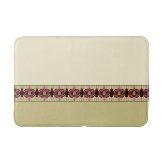 Tapis De Bain Rose beige et bordeaux (Devant)