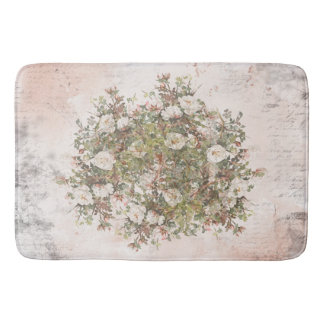 Tapis De Bain Rose blanc affligé par cru de Boho