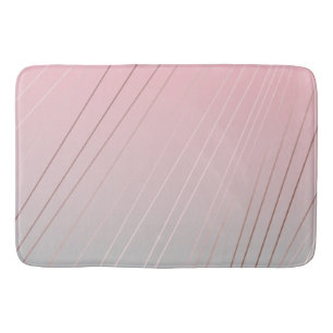 Tapis De Bain rose classique or, rose et gris dégradé motif
