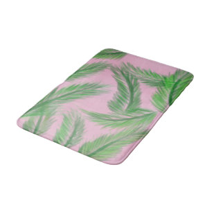 tapis de bain rose de paumes de n
