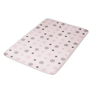 Tapis De Bain rose de thé (rouge, mauve et points blancs)