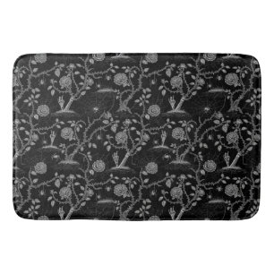 Tapis De Bain Rose gothique et Motif osseux