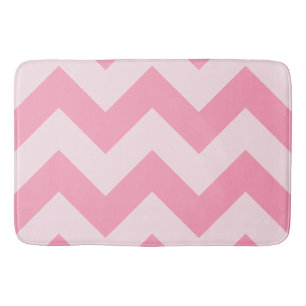 Tapis De Bain Rose grand Motif Zigzag
