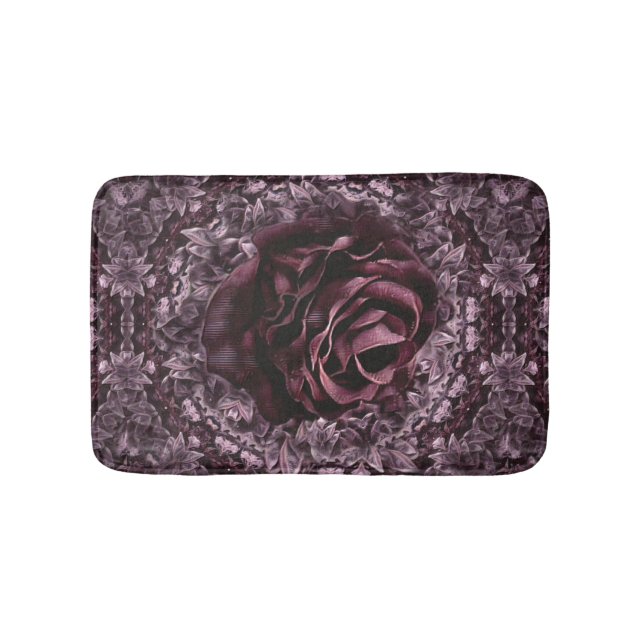 Tapis De Bain Rose Mandala (Devant)