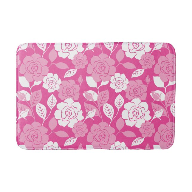 TAPIS DE BAIN ROSE PATTERN (PINK) (Devant)