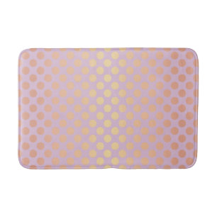 Tapis De Bain Rose rose élégant élégant de motif de pois d'o