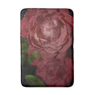 Tapis De Bain Rose rouge criqué