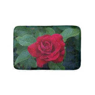 Tapis De Bain Rose rouge de près