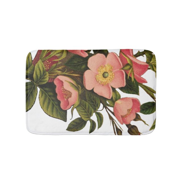 Tapis De Bain Roses Anciennes Jolies Roses Botaniques Roses (Devant)