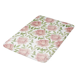 Tapis De Bain Roses d'aquarelle violet