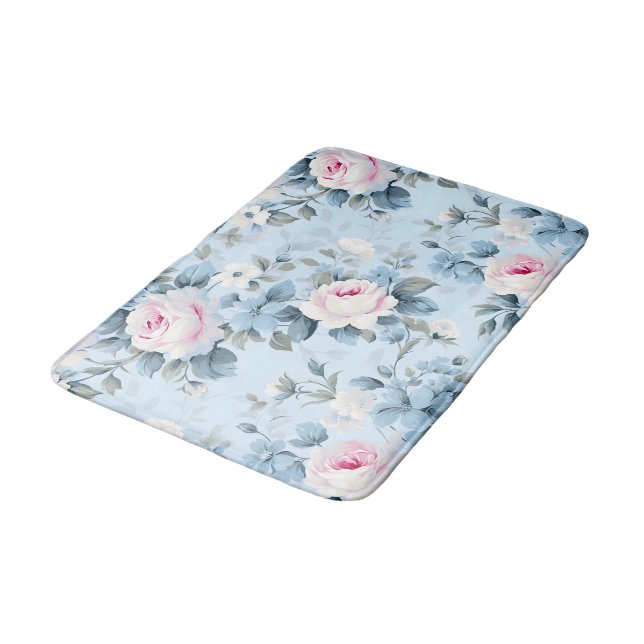 Tapis De Bain Roses d'impression floraux magnifiques (Angle)