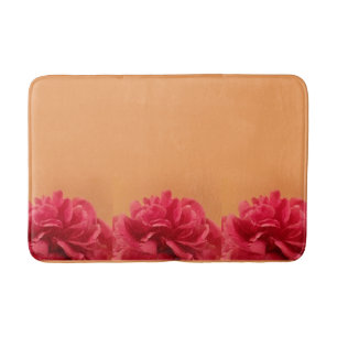 Tapis De Bain Roses indien oranges en pastel florales