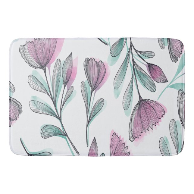 Tapis De Bain Roses violettes (Devant)