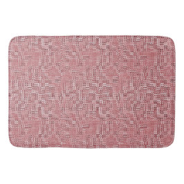 Tapis de bain rouge à panneaux floraux