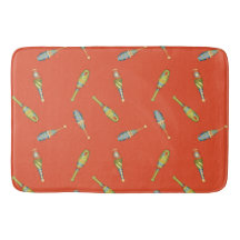 Tapis de bain rouge Cute Circus Juggling Stick