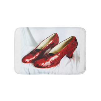 Tapis de bain rouge rouge de pantoufles !