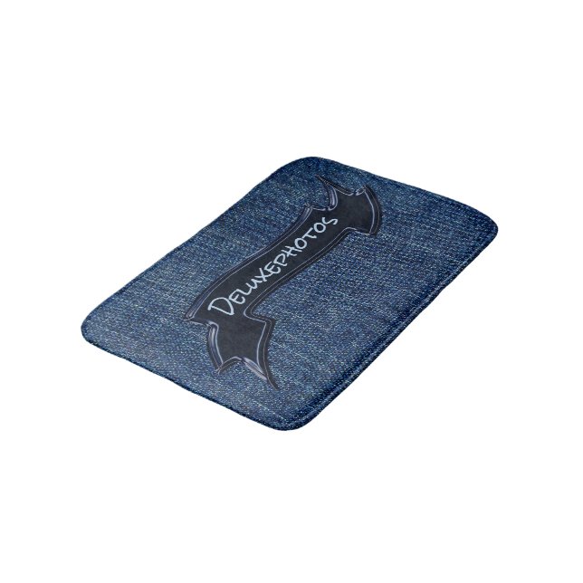 Tapis De Bain Ruban de marine de denim (Angle)