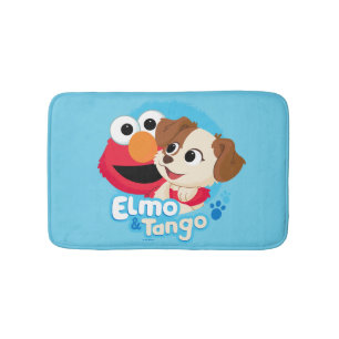 Tapis De Bain Rue Sésame   Badge Elmo & Tango