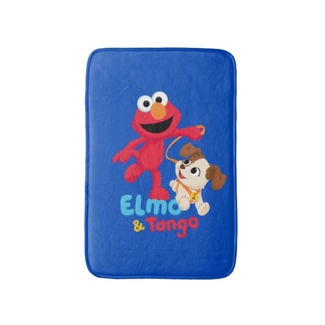 Tapis De Bain Rue Sésame | Elmo & Tango Running (Devant (Vertical))