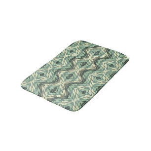 Tapis De Bain Sage Vert Beige Gris Brown Ethnic Look Art