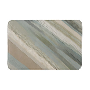 Tapis De Bain Sage Vert bleu Dusty Beige crème Abstraite rayure