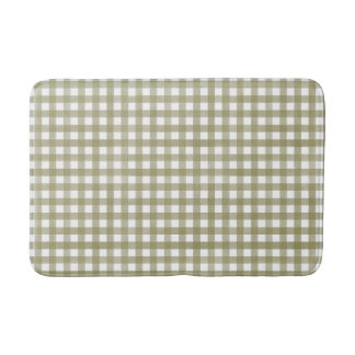 Tapis De Bain Sage Vert En vichy Plaid Motif