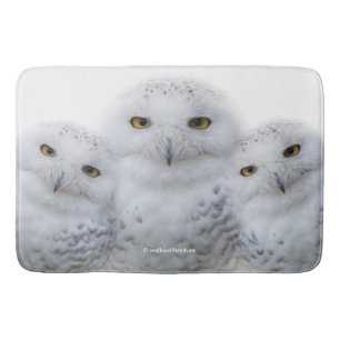 Tapis De Bain Sagesse rêveuse des Chouettes neigeuses