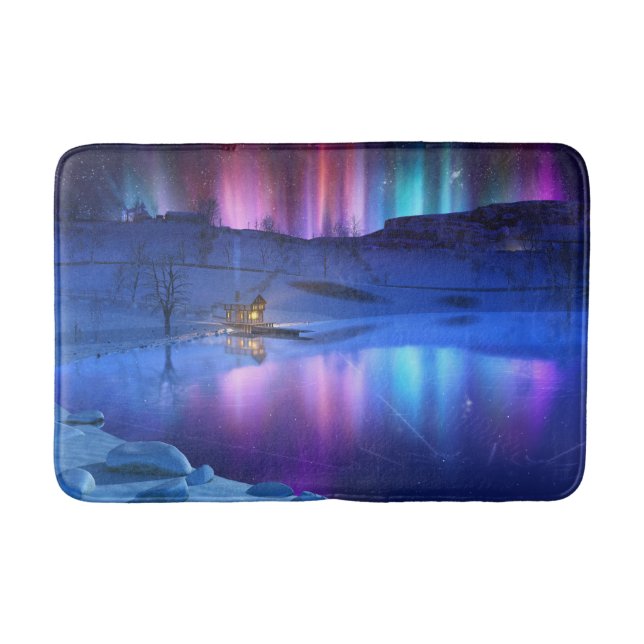 Tapis De Bain Salle de bain arc-en-ciel d'hiver (Devant)
