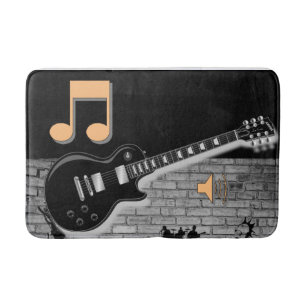 Tapis De Bain salle de bain de guitare de musique