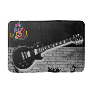 Tapis De Bain salle de bain de guitare de musique