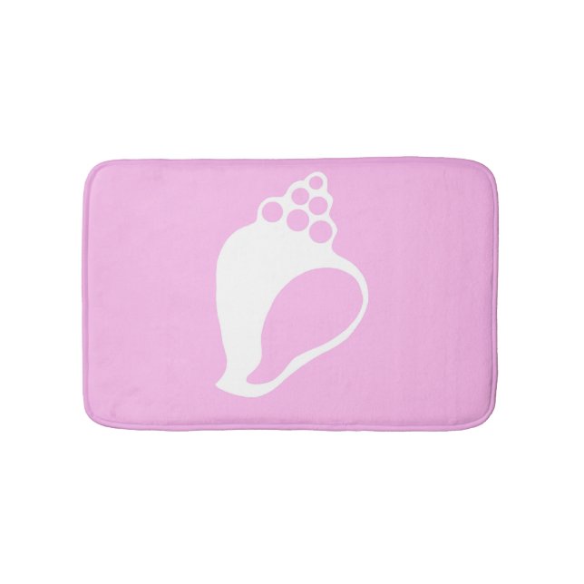 Tapis De Bain Salle de bain en coquille rose (Devant)