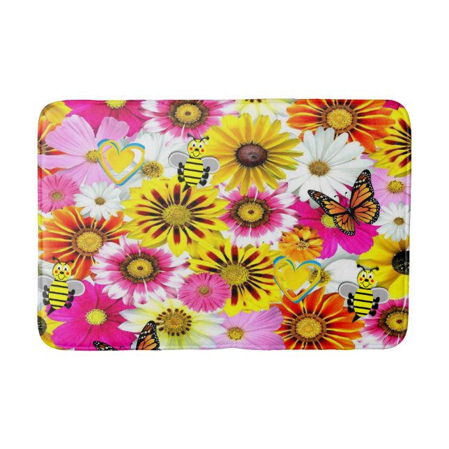 Tapis De Bain Salle de bain fleurie (Devant)
