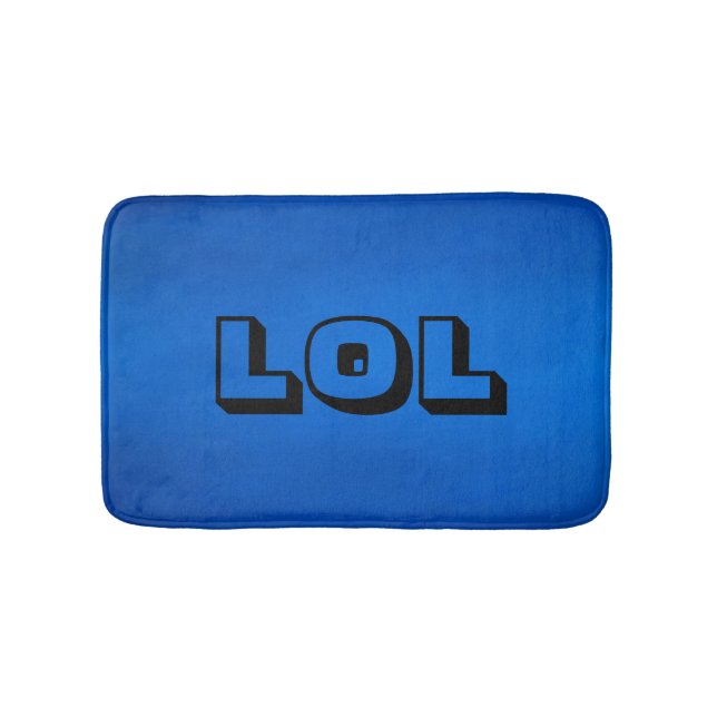Tapis De Bain Salle de bain LOL Bleu et noir (Devant)