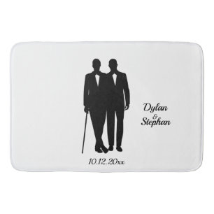 Tapis De Bain Salles de Mariage gay avec nom et date