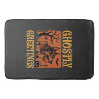 Tapis De Bain Salutations Fantomatiques Halloween Doberman Cimet