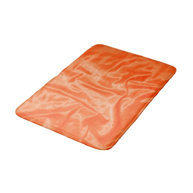 Tapis De Bain Satin Orange - Mat De Bain Moyen (Angle)