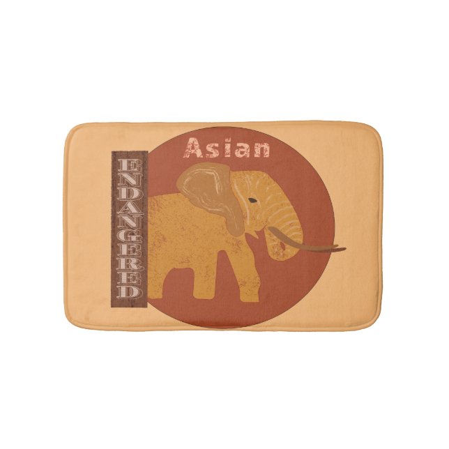 Tapis De Bain Sauvez les éléphants (Devant)