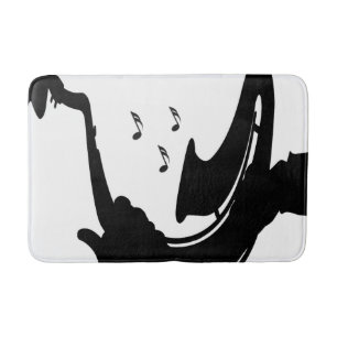 Tapis De Bain Saxophone surréaliste