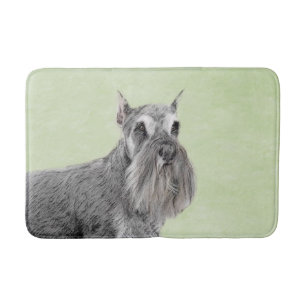 Tapis De Bain Schnauzer (Giant, Standard) Peinture - Chien Art