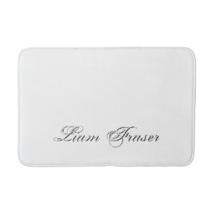 Tapis De Bain Script minimaliste Joli Monogramme 3d