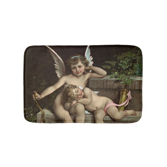 Tapis De Bain se reposer de 2 rétro cupidons (Devant)