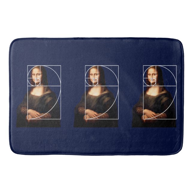 Tapis De Bain Séquence Leonardo da Vinci Mona Lisa Fibonacci (Devant)