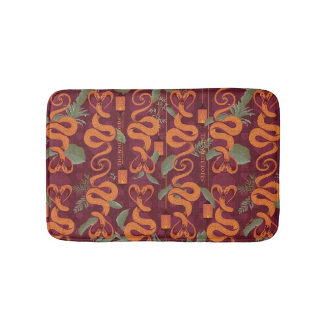 Tapis De Bain Serpent Luxe Motif - Le Lotus Blanc (Devant)