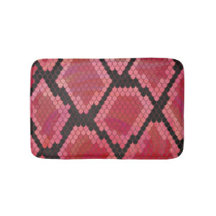 Tapis De Bain Serpent noir et rouge