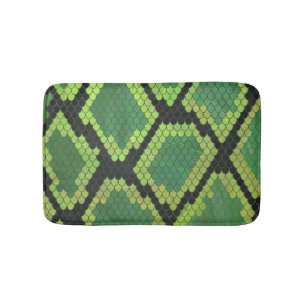 Tapis De Bain Serpent noir et vert