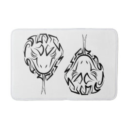 Tapis De Bain Serpent tribal noir et blanc