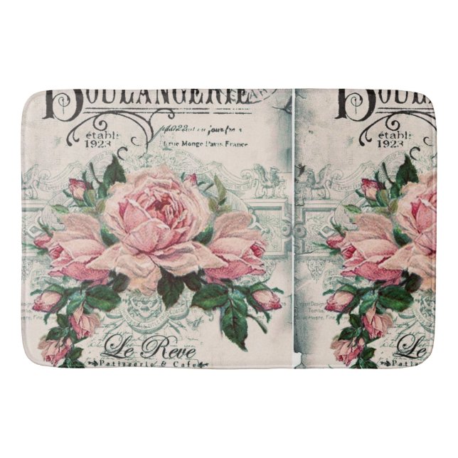 Tapis De Bain shabby chic, découpage, victorien, français chic,  (Devant)
