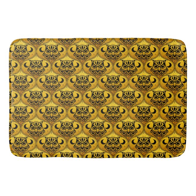 Tapis De Bain Shamanic Night Owl Mosaic Motif + votre idée (Devant)